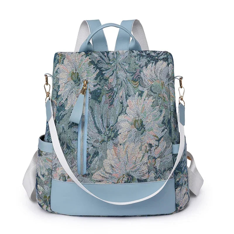 Floral Tapestry Women Backpack