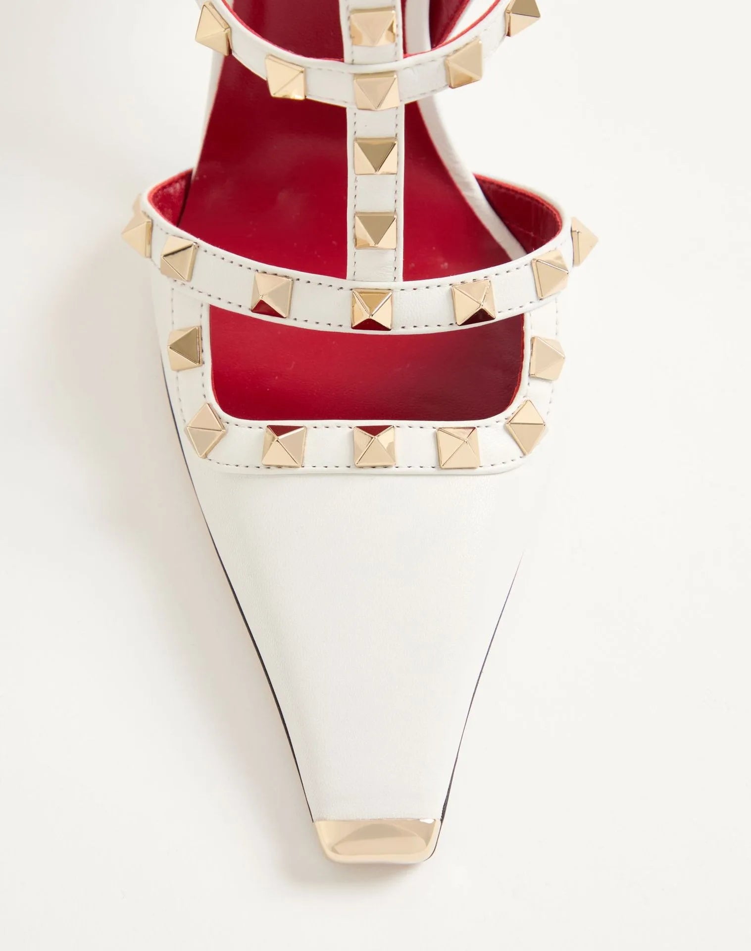 Studded High Heel Sandals – T-Strap Pointed Toe Stiletto Party Heels