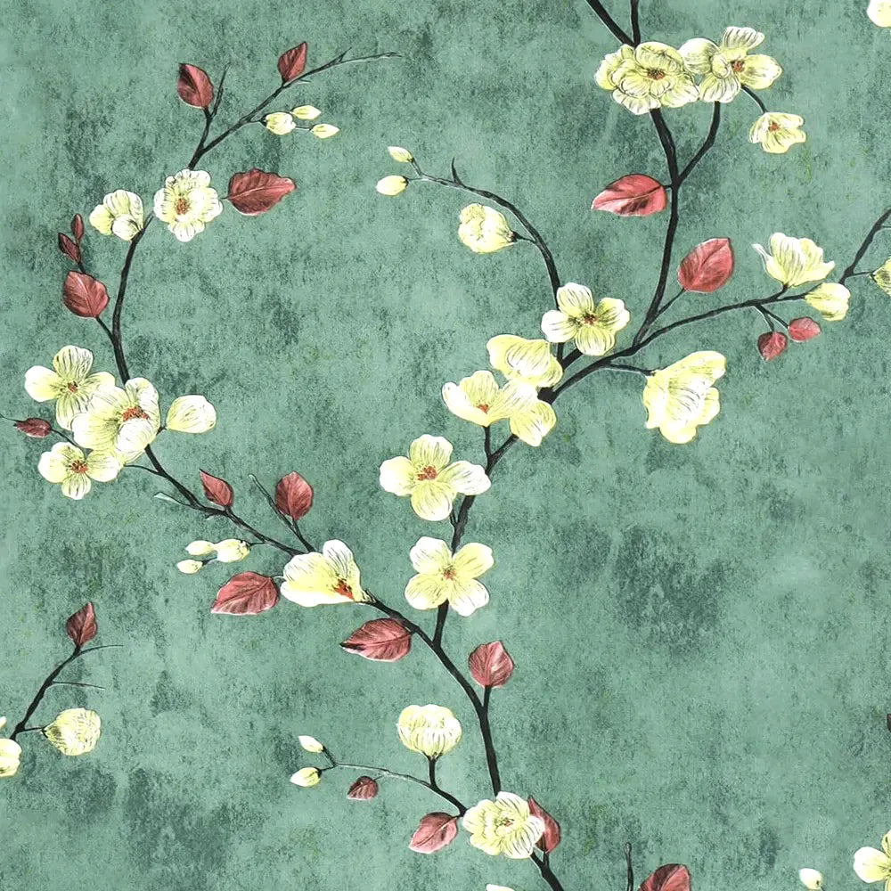 BOTANICAL FLORAL PEEL & STICK WALLPAPER - PVC Self-Adhesive, 5 Patterns - Quiet Rooms