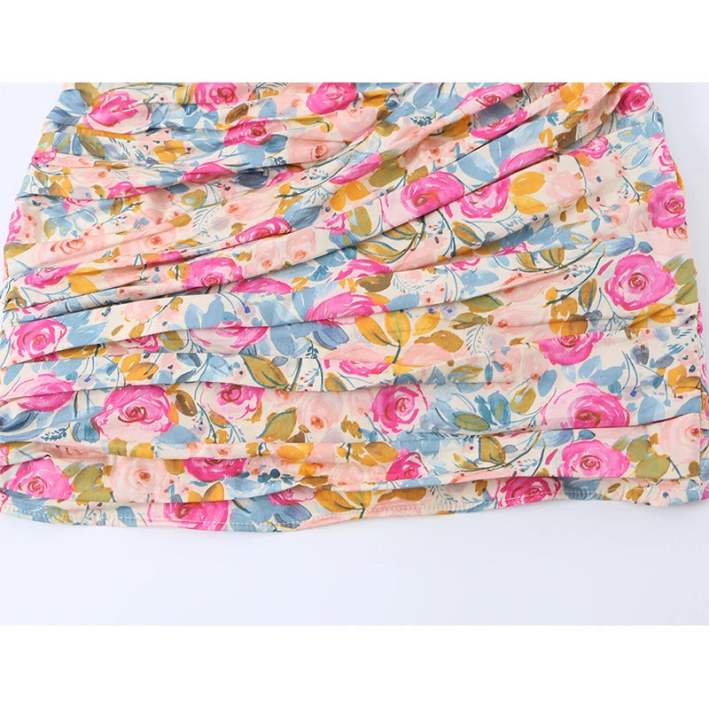Mini spódnica w kwiaty YENKYE – wysoki stan, bodycon, wakacyjny styl