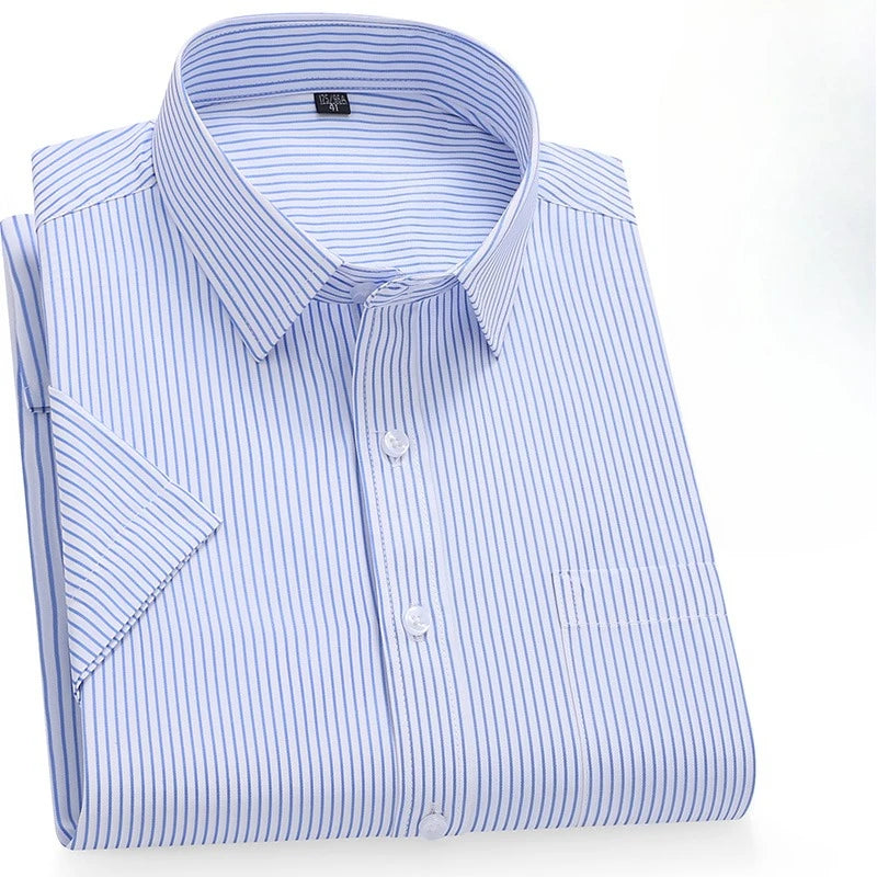 STRIPE KING - Men's Plus Size Cotton Shirt - Big Sizes, Big Style
