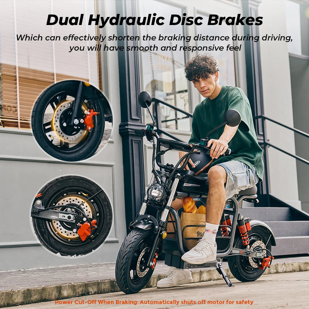 DX5 ELECTRIC SCOOTER - 72 KM Range, NFC Unlock - Confident Commutes