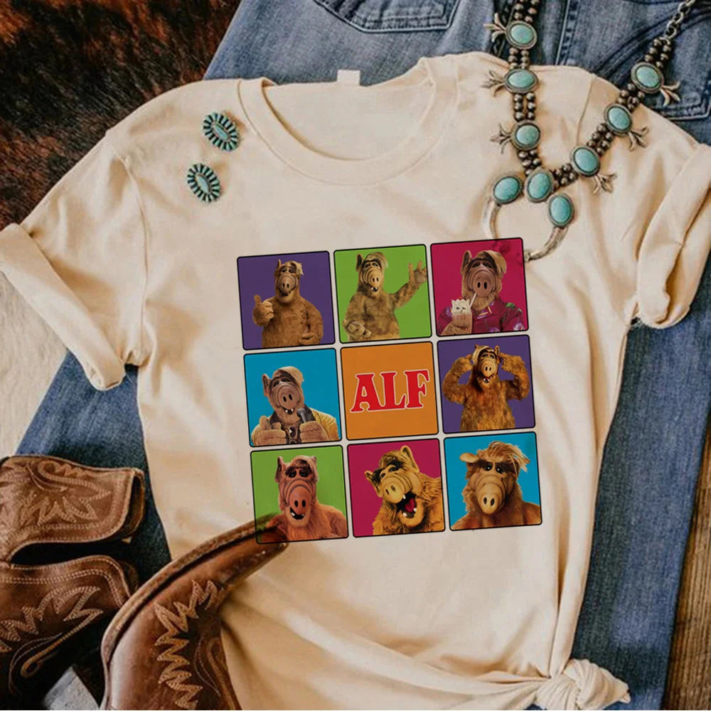 Alf t-shirts women designer Tee female graphic clothing
