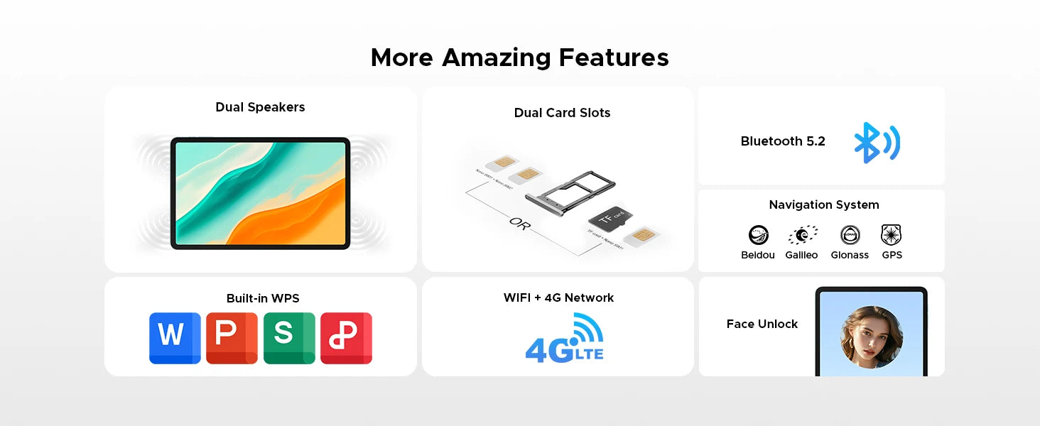 DOOGEE Tab G6 Pro 12" 2K - Android 16 Gemini AI, 8GB+128GB, 4G LTE