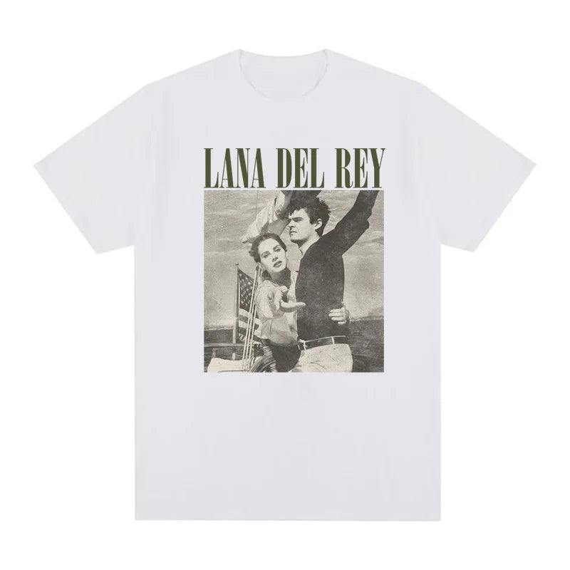 New Lana Del Rey Ldr Sailing Graphic T Shirt Summer Cotton Short Sleeve Tee Shirt Aesthetic Streetwear Vintage Unisex T-Shirt