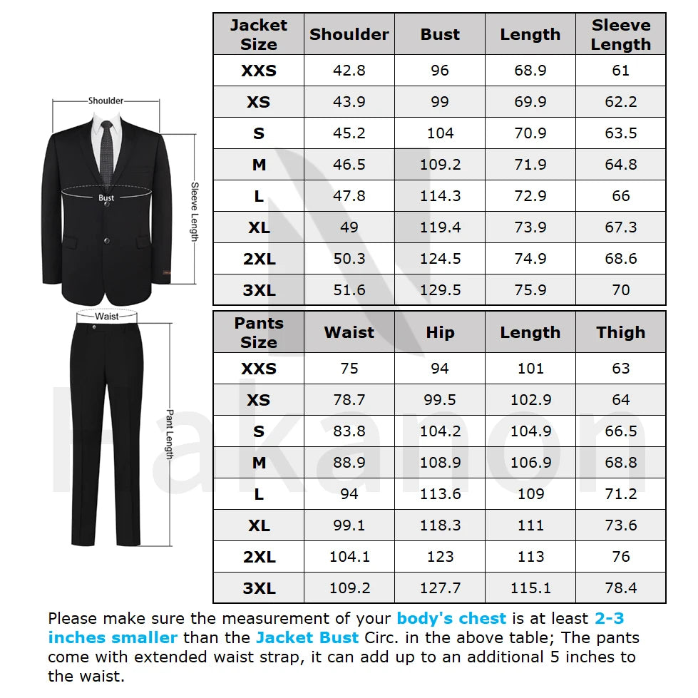 BROAD SHOULDERS - Men's 3D Tailored Italian Suit Set - 4 Colors, US XXS–3XL