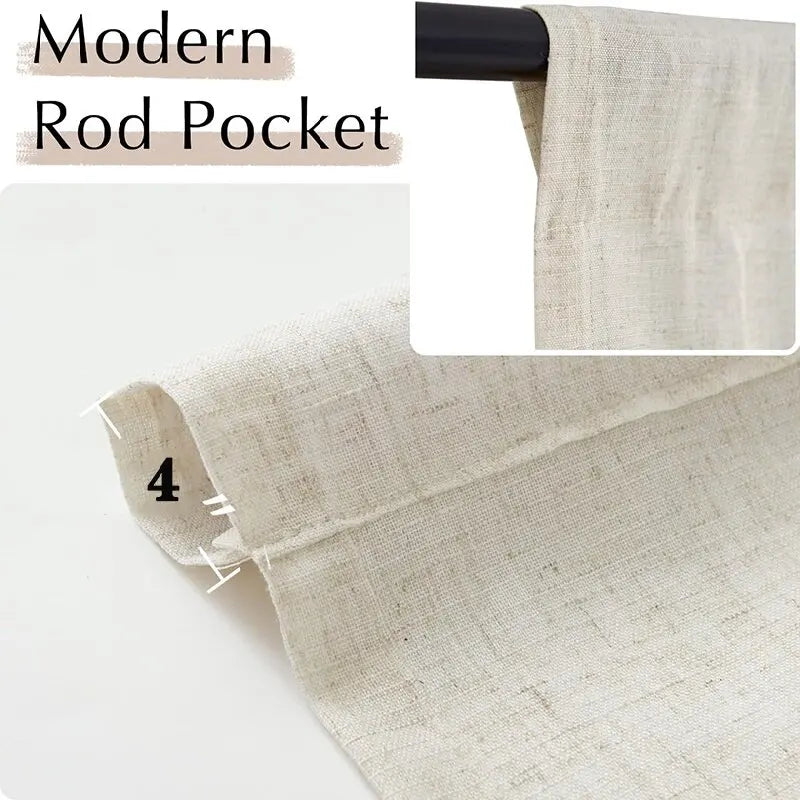 TIE-UP VALANCE CURTAIN - 8 Styles, Rod Pocket, 150cm Wide - Still Rooms