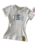 USA DENIM - Distressed Applique Tee