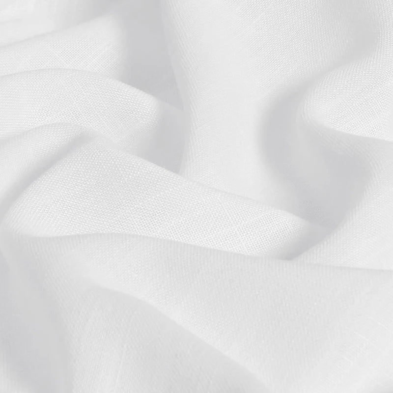 LINEN SEMI-BLACKOUT CURTAINS - Solid Color Custom Size Panel - Soft & Light-Filtering