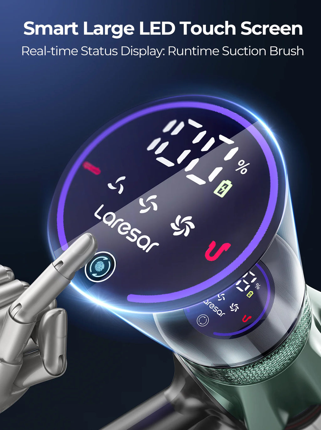 Laresar V7 PRO 600W 65000PA Cordless Vacuum Cleaner Handheld Home Appliance Aromatherapy Function Long Hose Sofa Suction 2026 NEW