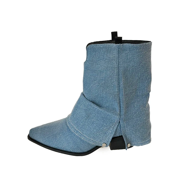 Pointed Toe Western Ankle Boots
