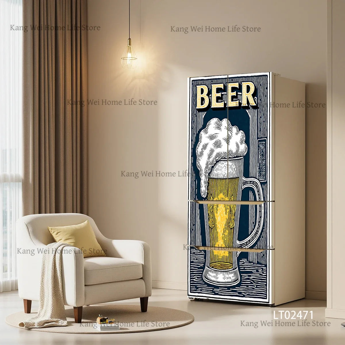 Retro Surface Decal Collection - fridge & door wraps - bold decor