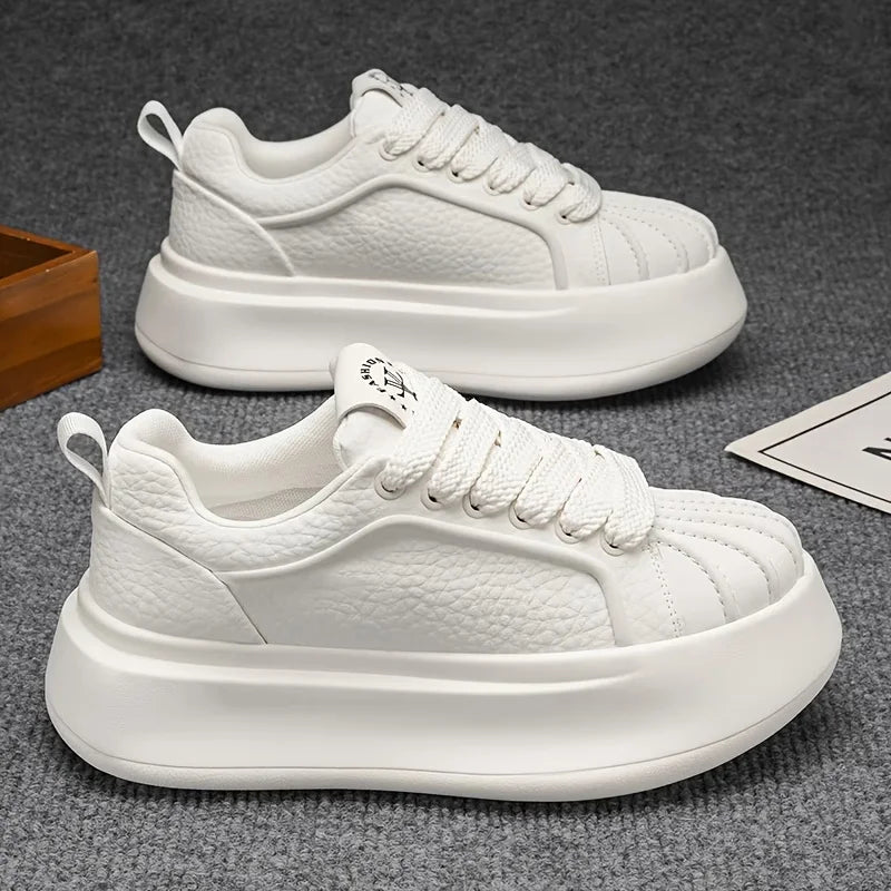 HEIGHT-INCREASING CASUAL SNEAKERS - Men's Thick-Soled Lightweight Lace-Up - Minimalist Style
