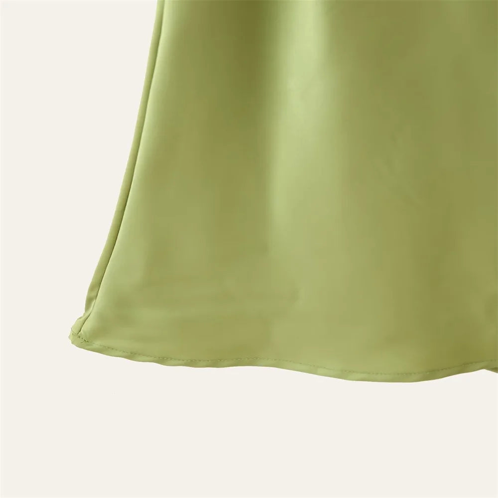 VEITCHE Elegant Women's Soft Silk Satin Long Dress Halter Backless Sleeveless Maxi Dresses Summer Lady Long Ribbon Party Gowns