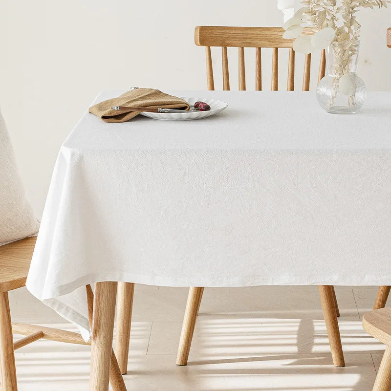 COTTON TABLECLOTH - 7 Colors, 10 Sizes - Easy Dining