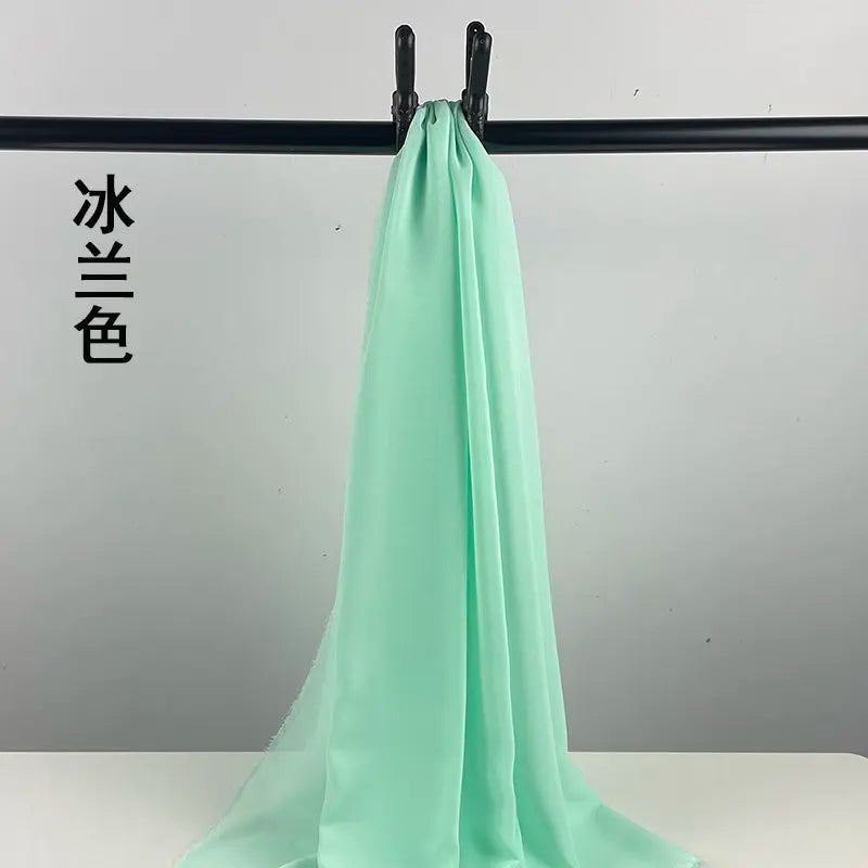 100D CHIFFON FABRIC BY THE METER - Soft Woven Sheer, 55 Colors - Make It Yours