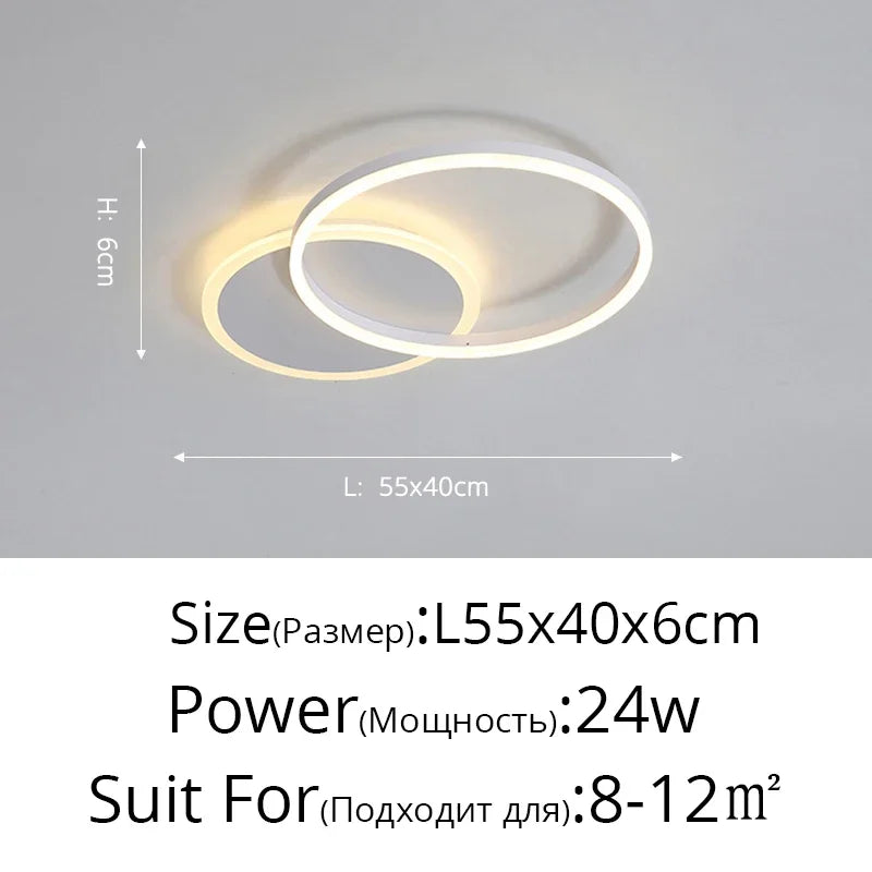 Modern LED Ceiling Light – 2 to 6 Heads