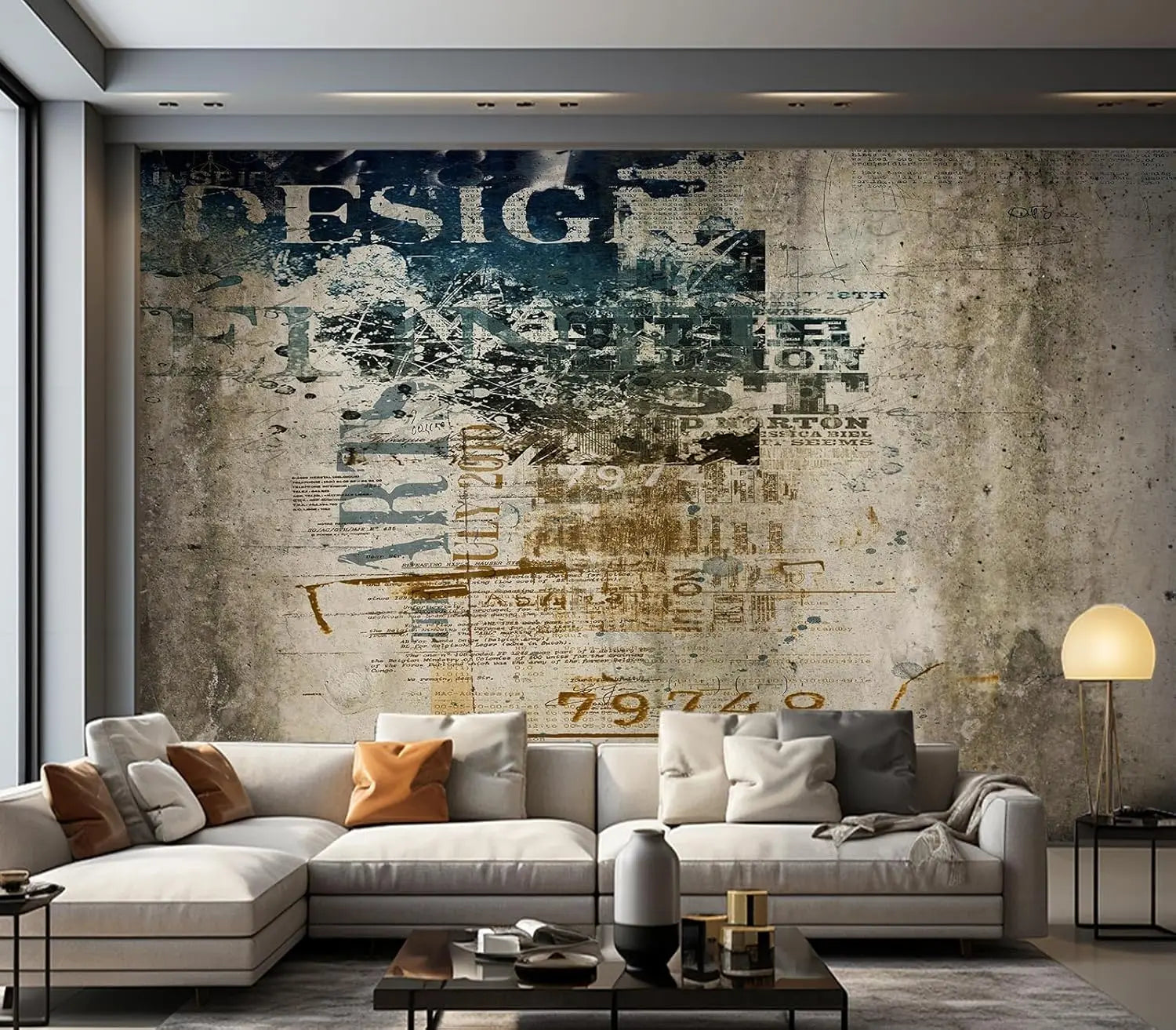 INDUSTRIAL ABSTRACT TAPESTRY - HD Polyester Print, 9 Sizes - Raw Spaces