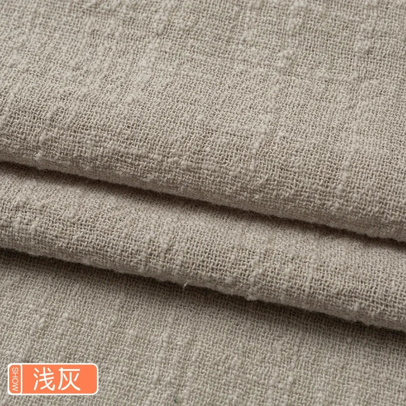 Soft Thin Linen Cotton Fabric Solid Color Organic Material Pure Natural Flax For Sewing Handmade Clothes Patchwork Fabric