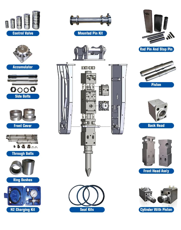 YG Hydraulic Hammer Breaker - 0.5–70 t - CE