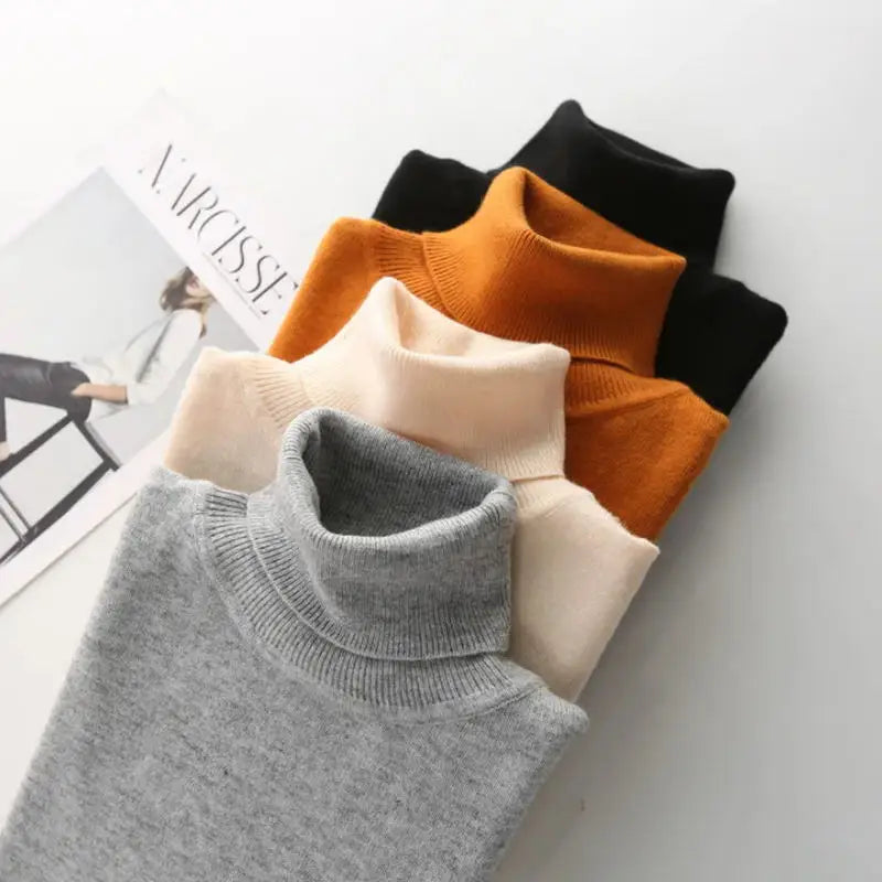 CLOUD NECK - Męski sweter golf z kaszmiru i bawełny - 12 kolorów, S-XXXL