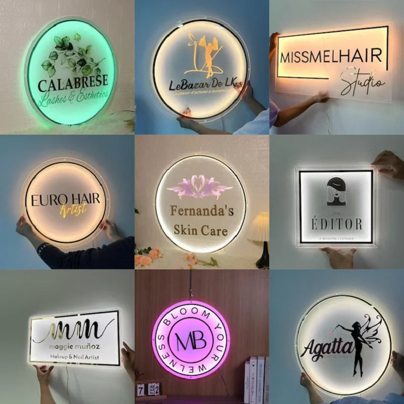 Custom Neon Logo Sign - UV Printed Acrylic - Shop Glow