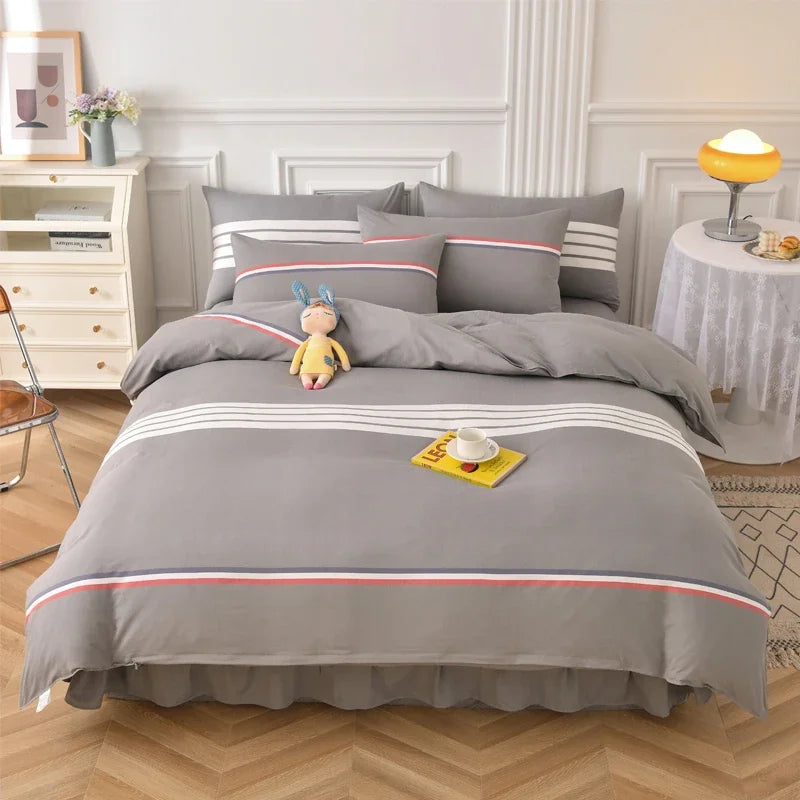 WOVEN ELEGANCE - Yarn-Dyed Duvet Cover - Soft, Fadeless & Hotel-Quality
