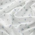 135x50CM Pink Rose Flower Printed Pure Cotton Double-layer Crepe Fabric For Kids Clothes, Household Cloth DIY Fabric YHTJ0137