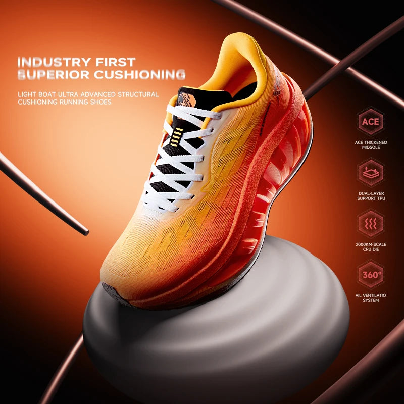 Xtep Light Boat MAX - Men's Lightweight Height-Increasing Running Shoes - Rebound & Propulsion