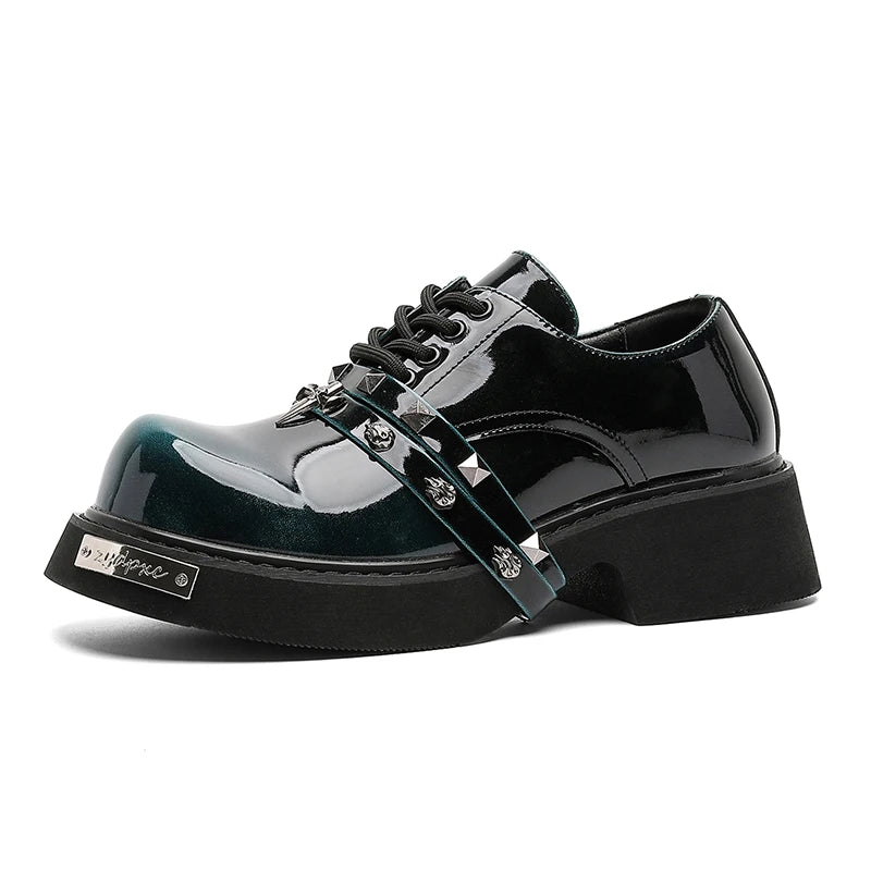 CHUNKY BRIT - Men's British Casual Leather Platform Loafers - Chunky Sole Office Oxford Dress Shoes