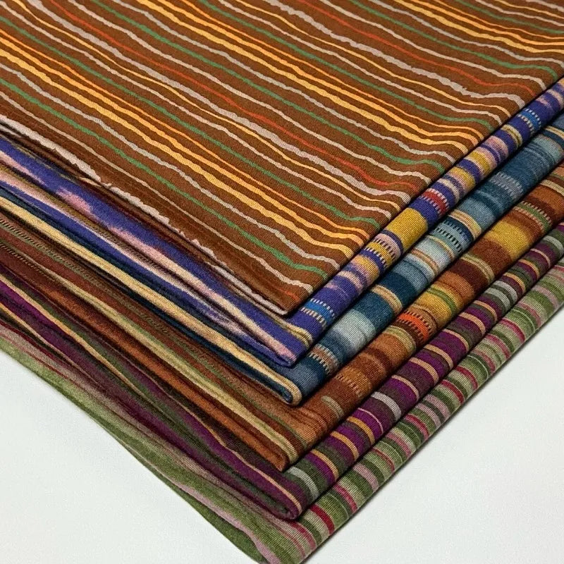 COTTON SPANDEX PRINTED FABRIC - 21 Prints, Stretch Blend, 175cm Wide - Soft Days