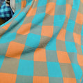 WASHED COTTON PLAID FABRIC - 100% Cotton, 270g/m - Soft Rooms