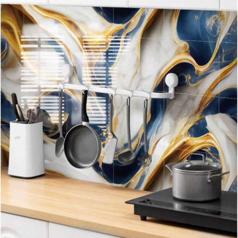 Marble Self-Adhesive Wall Tile Stickers Waterproof Washroom Wall Panels Peel and Stick Tile PVC Wall Panels for Kitchen Bathroom