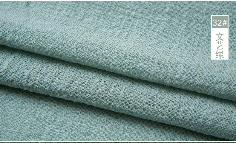 Soft Thin Linen Cotton Fabric Solid Color Organic Material Pure Natural Flax For Sewing Handmade Clothes Patchwork Fabric