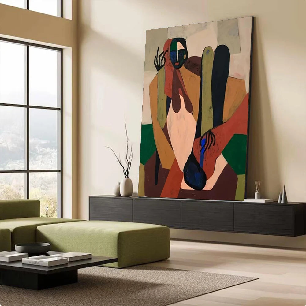 Bimoyear Abstract Figure Painting - Hand Painted Canvas - Modern Expression