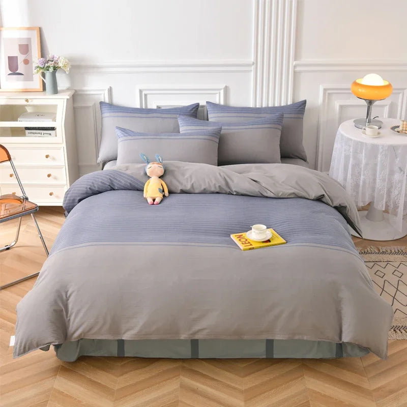 WOVEN ELEGANCE - Yarn-Dyed Duvet Cover - Soft, Fadeless & Hotel-Quality