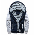 Men's Fleece Lined Hooded Jacket – Windproof Full Zip