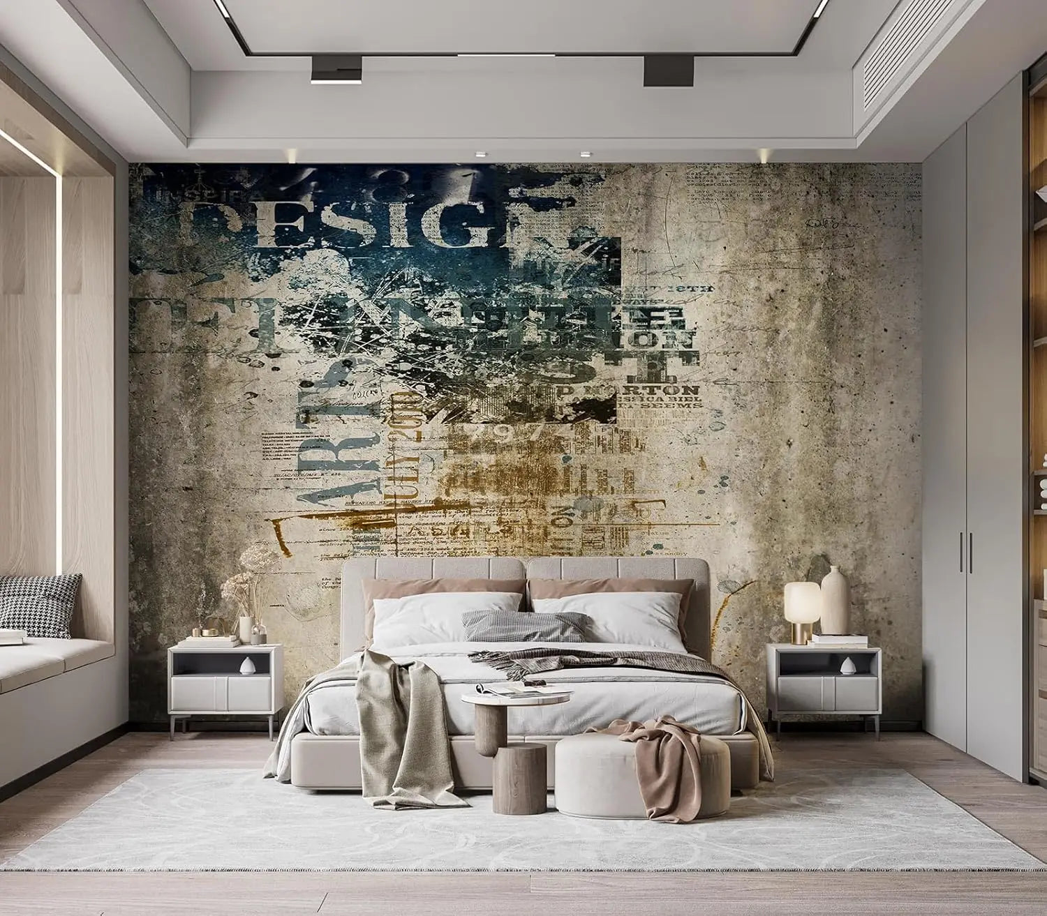 INDUSTRIAL ABSTRACT TAPESTRY - HD Polyester Print, 9 Sizes - Raw Spaces