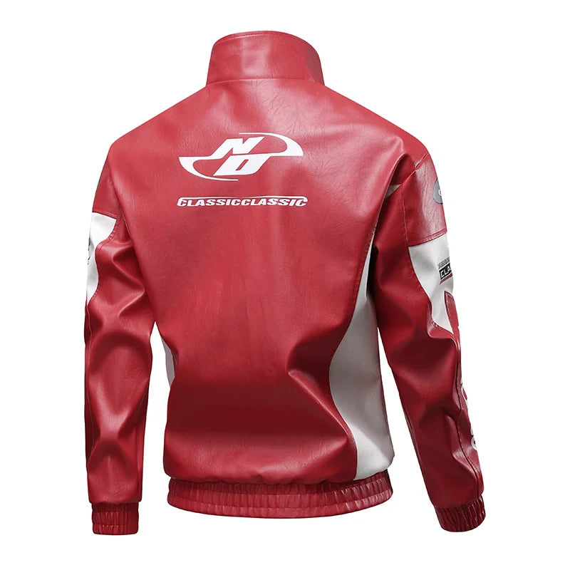 ROAD REBEL - Men's PU Leather Moto Jacket - Streetwear Windproof Biker Coat