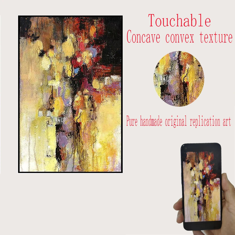 ABSTRACT SEA VIEW OIL PAINTING - Hand-Painted - Unframed Canvas