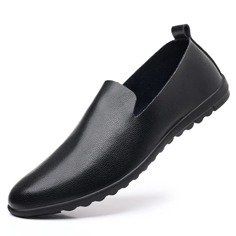 Men's PU Leather Slip-On Loafers - Lightweight Breathable Summer Casual EU 40-46