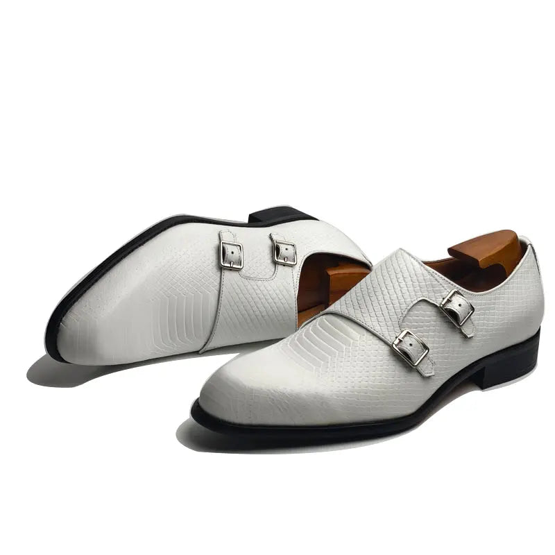 MONK FORMAL - Men's Genuine Leather Monk Strap Oxford Shoes - Business Formal