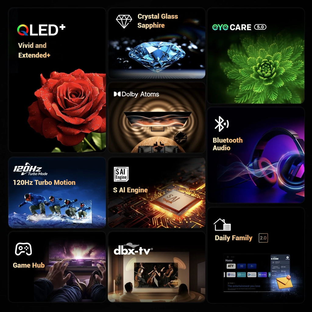 METZ 43" QLED 4K Smart TV – Google TV Dolby Vision
