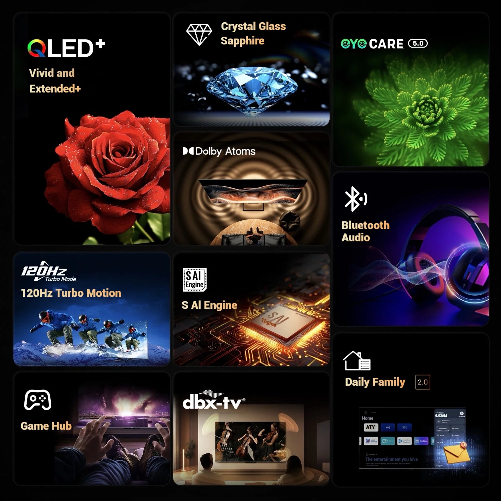 METZ 43" QLED 4K Smart TV – Google TV Dolby Vision