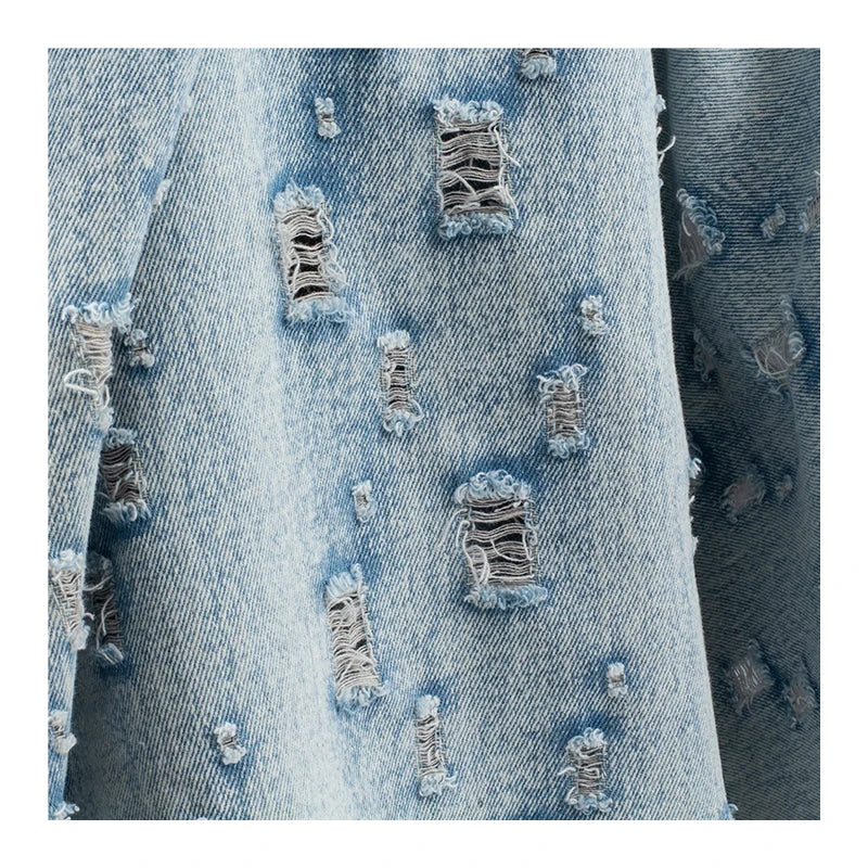JACQUARD DENIM FABRIC - 100% Cotton, 333g/m², 150cm Wide - Raw Craft