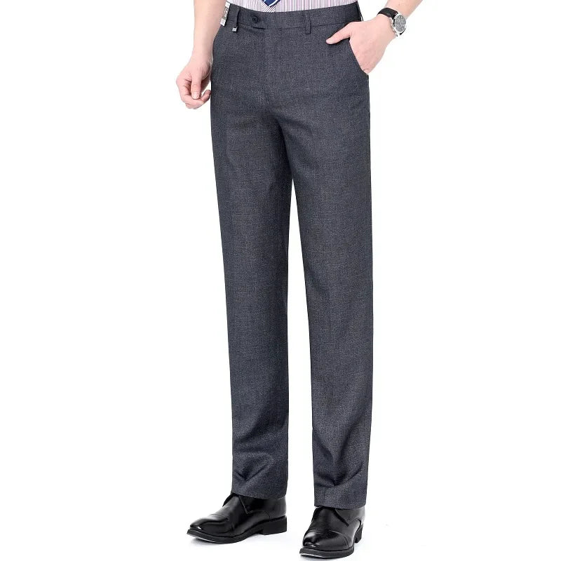 WOOL FORMAL - Men's Wool & Silk Dress Trousers - 62% Wool & Silk, Sizes 29-44