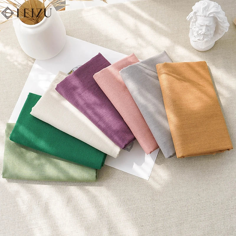 SOLID COTTON-LINEN FABRIC - 135 cm Wide, 3 Lengths - Colorful Makes