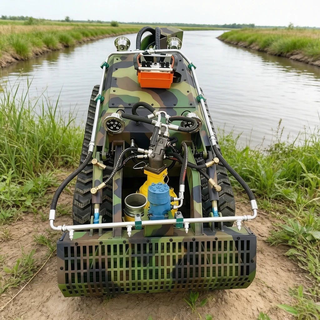 RUBBER-TRACKED DREDGING ROBOT - 500/600 mm Width - Underwater Pipe Cleaning