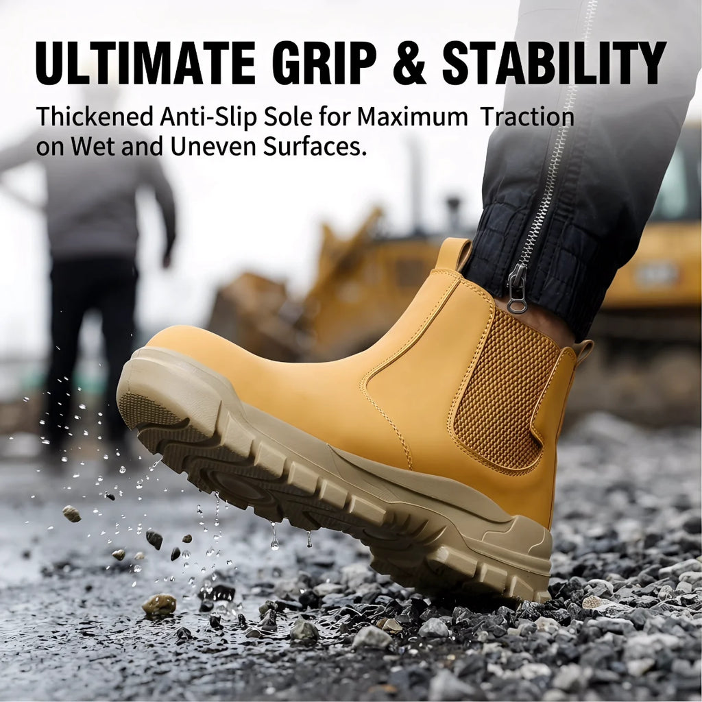 IRONSHIELD - Men's Steel Toe Safety Work Shoes - Anti-Puncture, Indestructible, EU 36–48