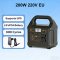 PORTABLE POWER STATION - 200W, 153.6Wh LiFePO4 - Ready Anywhere